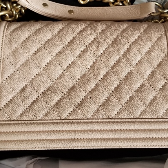 (SOLD) Chanel beige boy bag with GHW - Picture 3 of 8